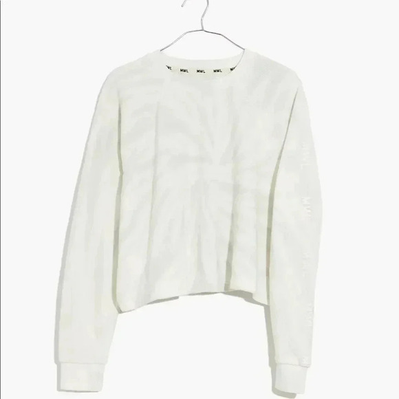 Madewell | MWL Tie-Dye Crop Sweatshirt  Tee - Picture 1 of 8